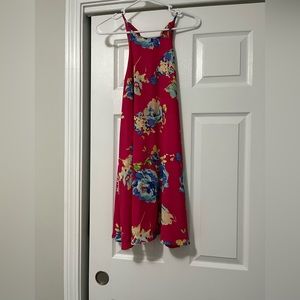 Pink floral dress